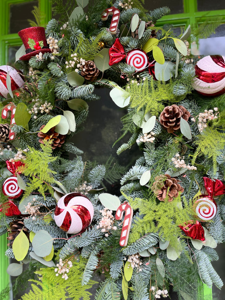 Candy Cane Christmas Wreath 