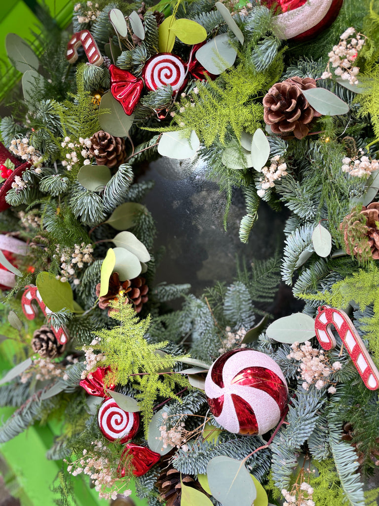 Candy Cane Christmas Wreath 