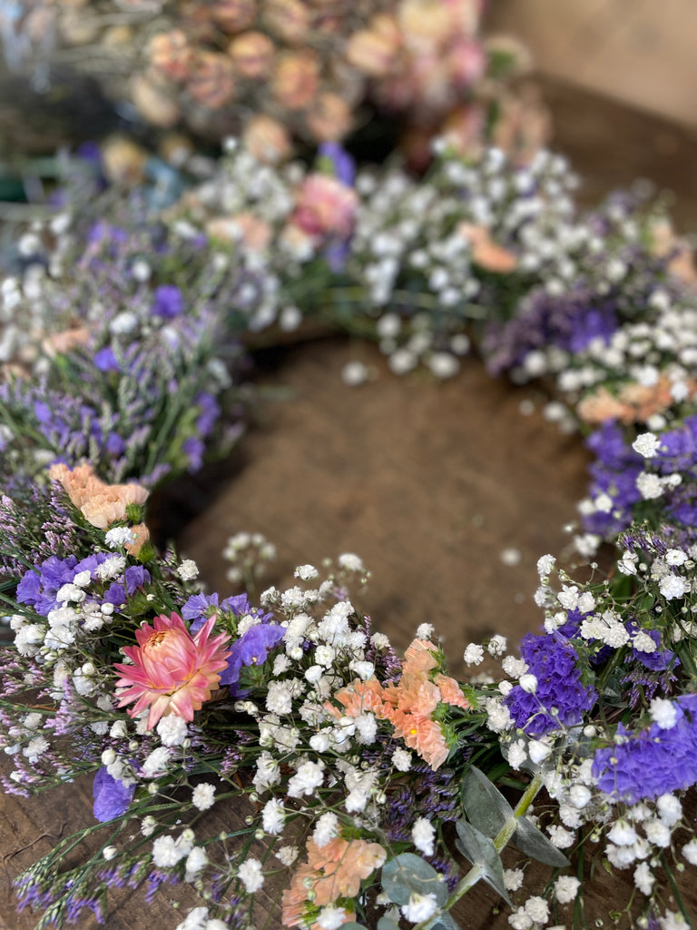 hand made international women's day spring wreath 