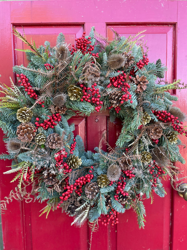 Berries and cones luxury Christmas Wreath 
